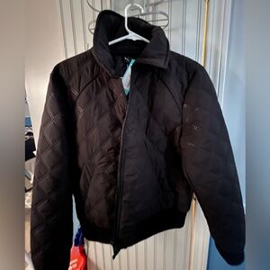 Women’s Black Bernardo Diamon Quilted Bomber